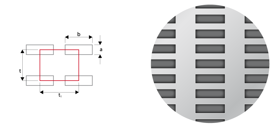 Pg прямоугольные отверстия расположенные рядами