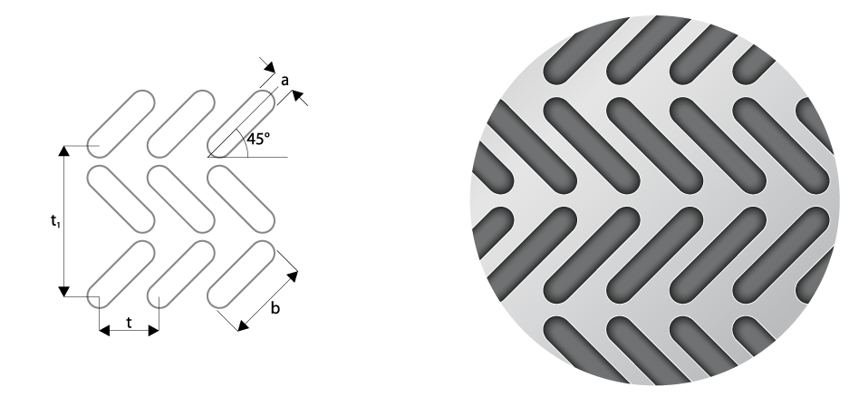 Ozg овальные отверстия расположенные елочкой