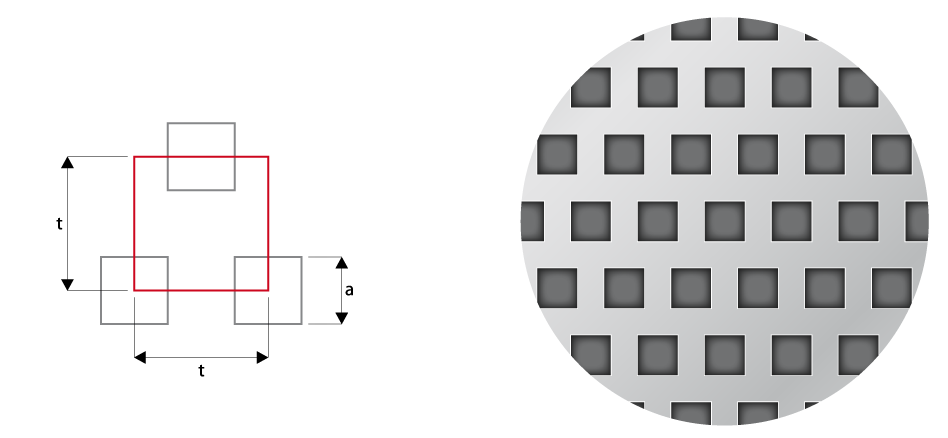 Qv квадратные отверстия в шахматном порядке